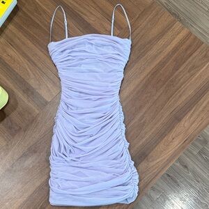 House of CB Lavender Ruched Dress